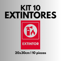 10 Extintores (Señalamientos 20x30 cm)