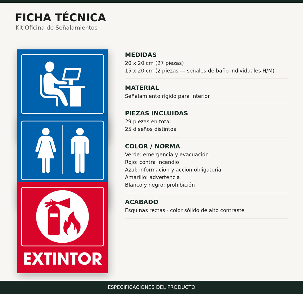 Oficina Esencial (Señalamientos 20x20 cm)
