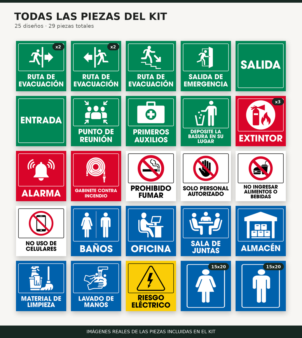 Oficina Esencial (Señalamientos 20x20 cm)