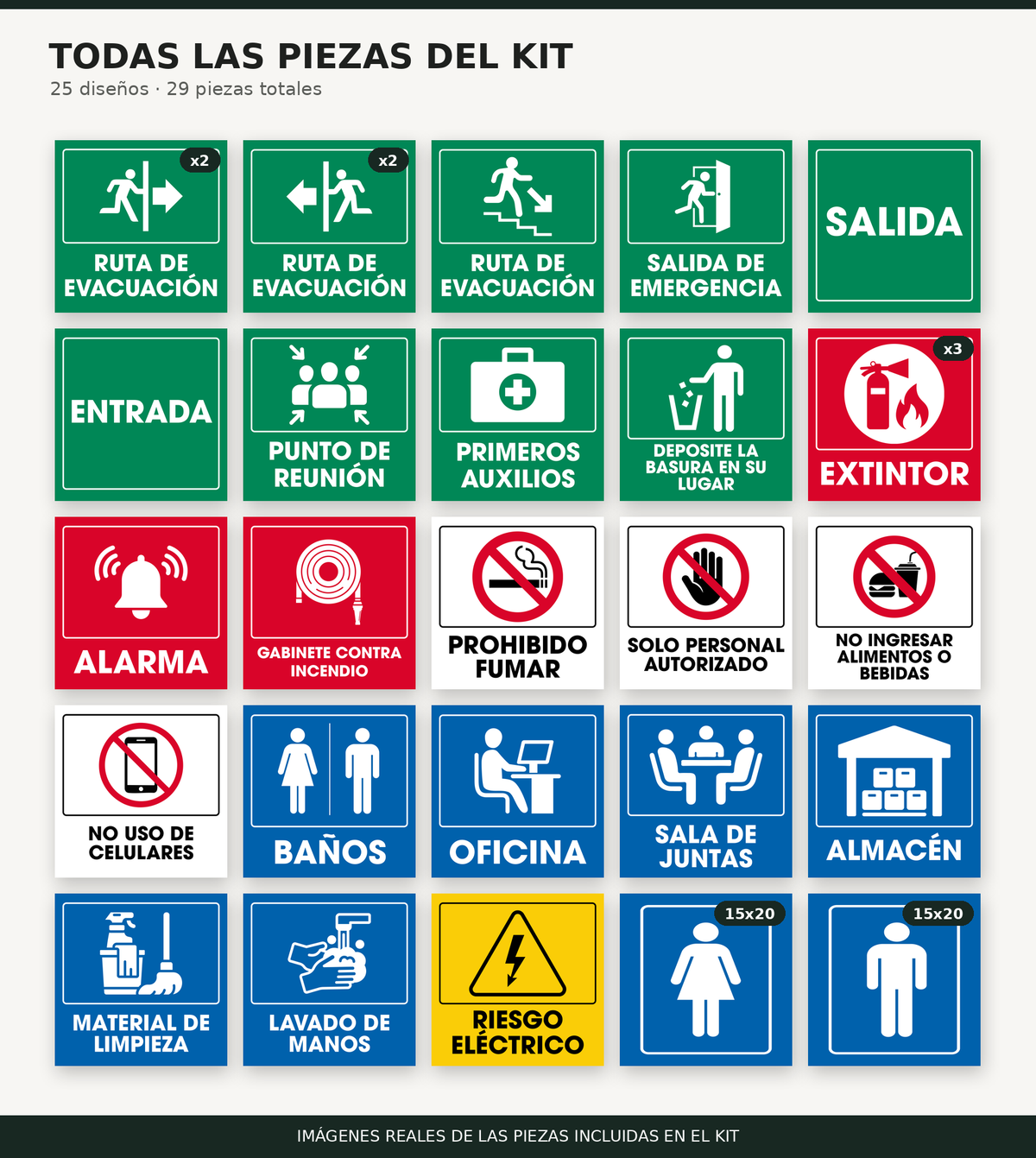 Oficina Esencial (Señalamientos 20x20 cm)
