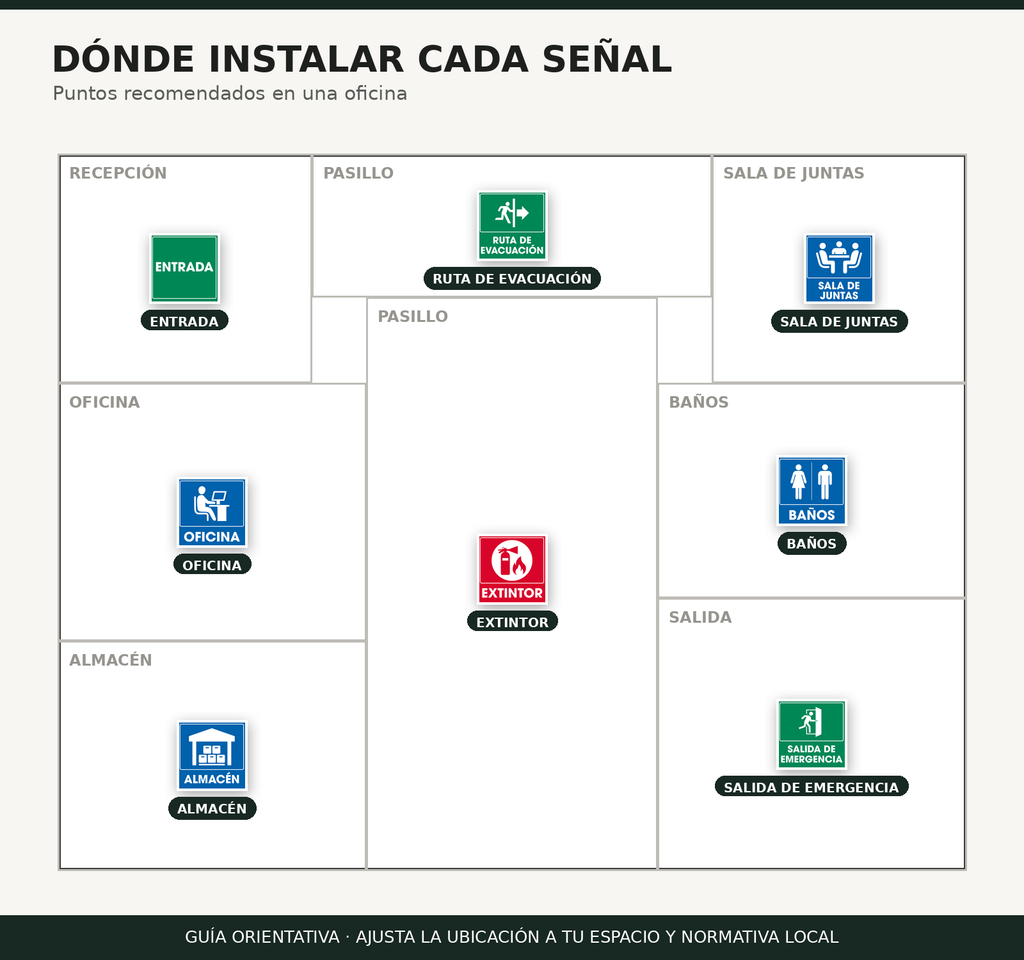 Oficina Esencial (Señalamientos 20x20 cm)