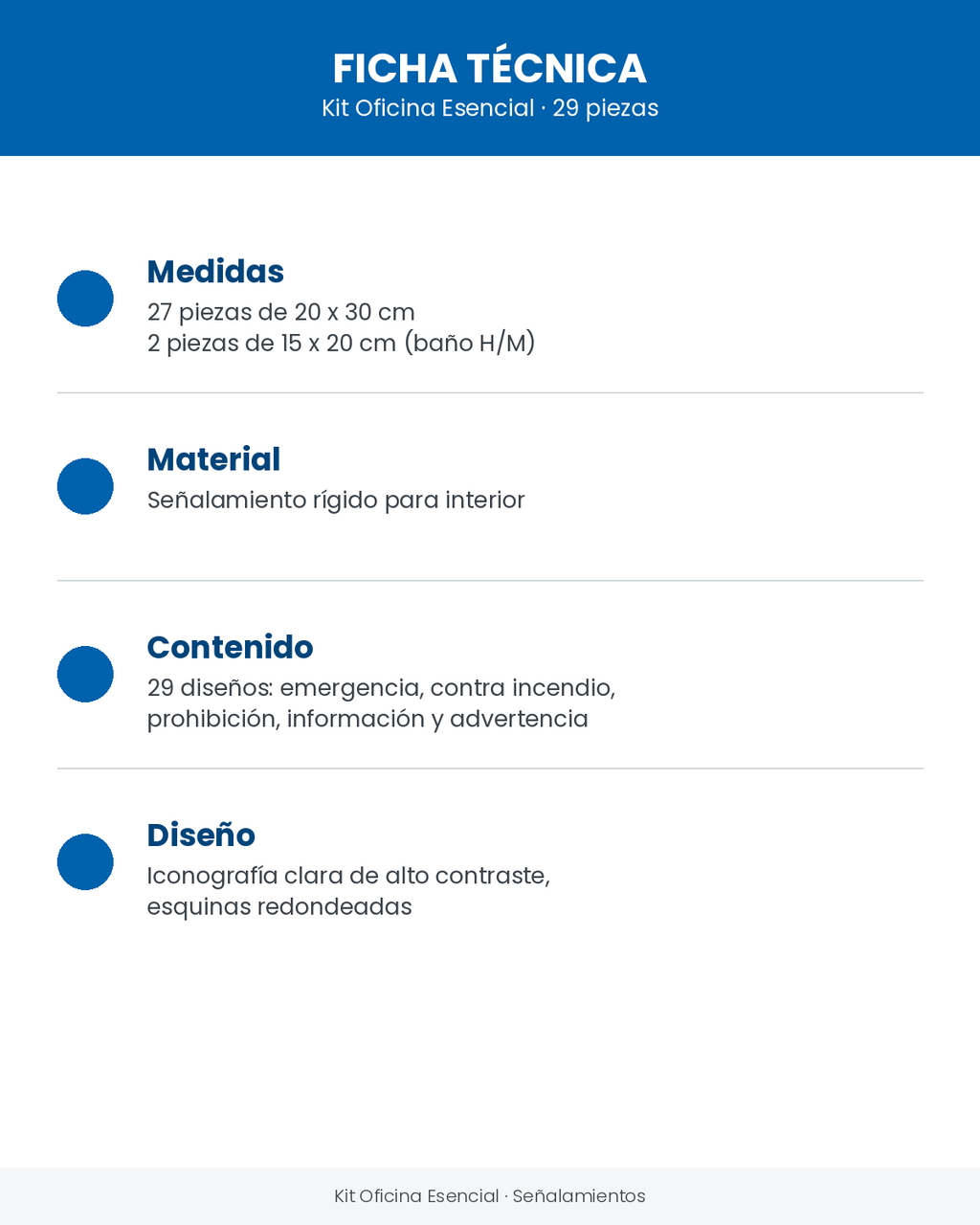 Oficina Esencial (Señalamientos 20x30 cm)