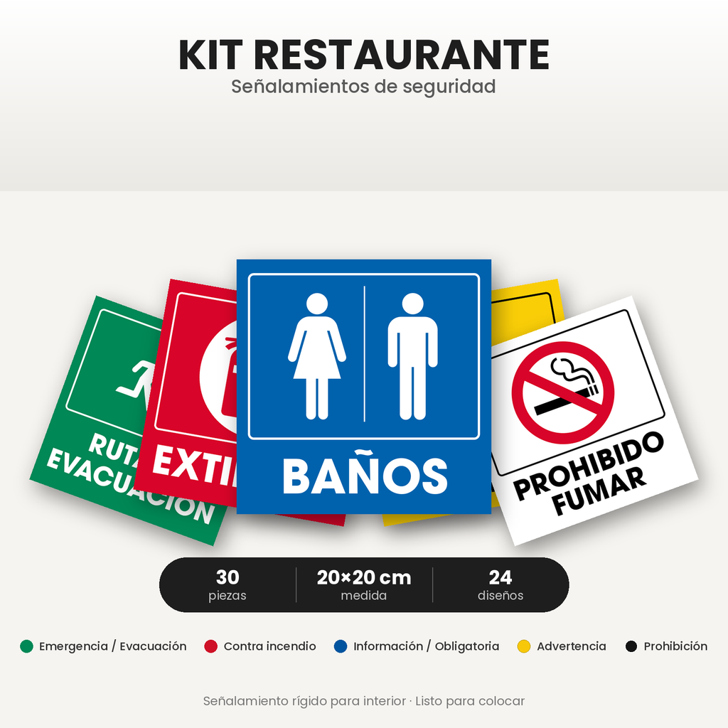 Restaurantes (Señalamientos 20x20 cm)